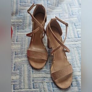 Kelly & Katie Tan Strappy Heels with Slingback